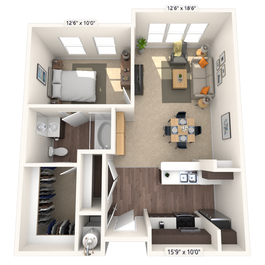 Floorplan image of unit 2506